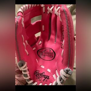 Rawlings Pink and White Players Series Glove